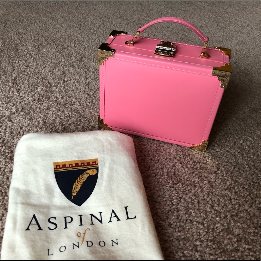 Aspinal of London Mini Trunk Clutch Bag in Pink